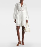 Zimmermann August lace-trimmed linen minidress