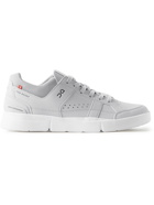 ON - The Roger Clubhouse Faux Leather and Mesh Tennis Sneakers - Gray