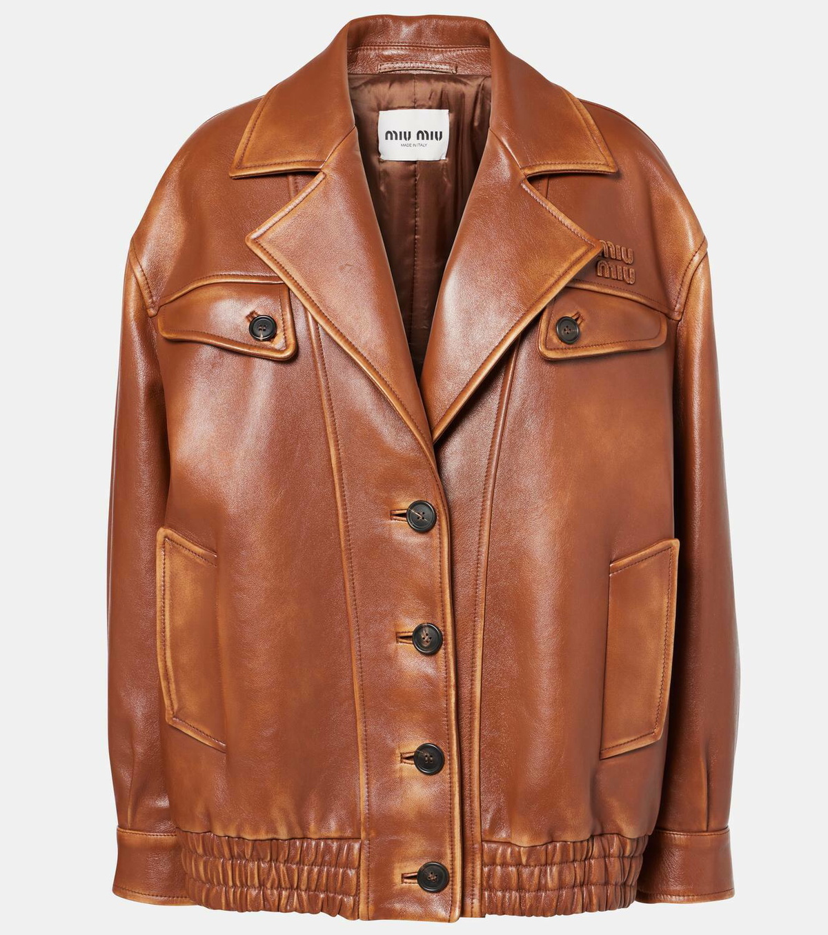 ジャケット・アウター Miu Miu Leather Jacket Women's Leather jacket | MIU MIU | 24S