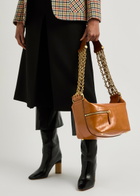Chloe Glossed Leather Camera bag - Brown - One Size