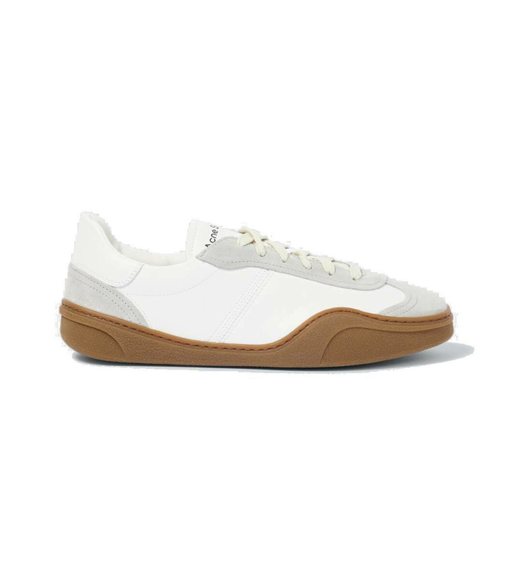 Photo: Acne Studios Suede-trimmed leather sneakers