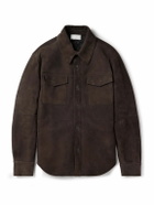 The Row - Bento Panelled Shearling Shirt Jacket - Brown