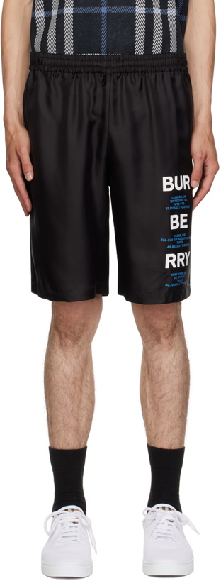Photo: Burberry Black Printed Shorts