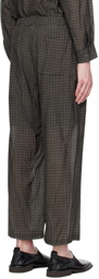 YOKE Gray Plaid Trousers