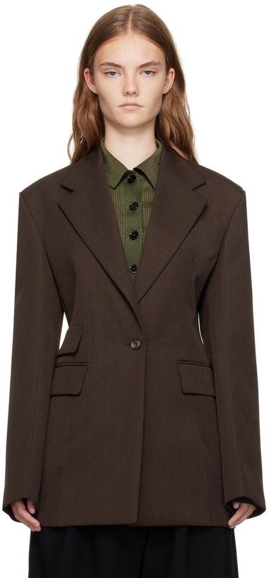 Photo: Recto Brown Double-Breasted Blazer