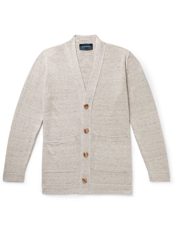Photo: Thom Sweeney - Slim-Fit Linen and Cotton-Blend Cardigan - Neutrals