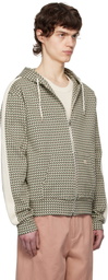Wales Bonner Beige & Green Power Hoodie