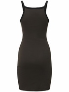 COURREGES Contrast Cotton Jersey Mini Dress