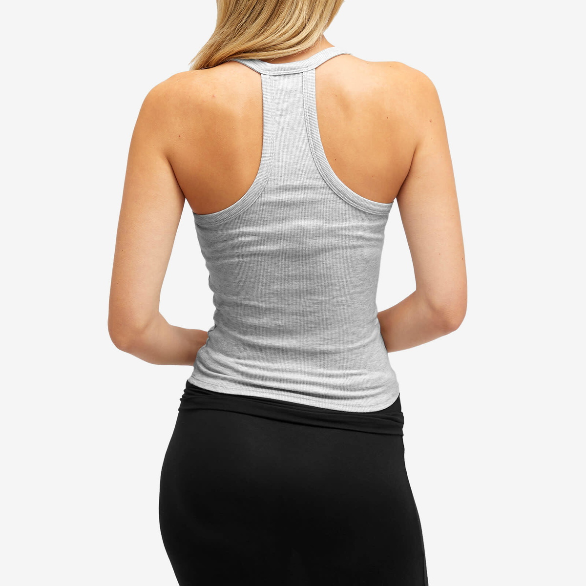 Joah Brown Women's V-Neck Racerback Tank Top in Pearl