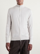 Eleventy - Wool Zip-Up Cardigan - Gray