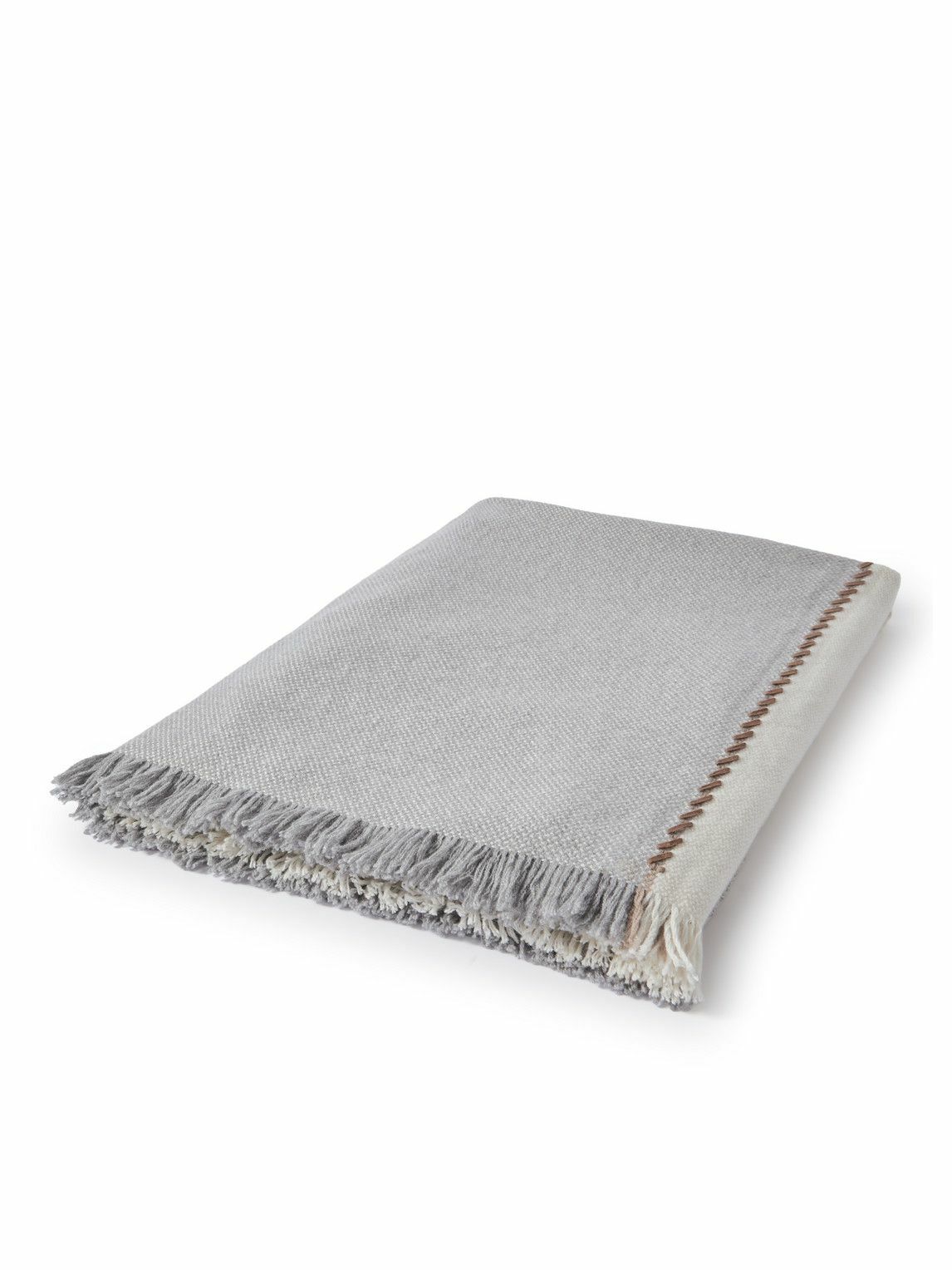 Loro Piana Gobi Fringed SuedeTrimmed Cashmere Blanket Loro Piana