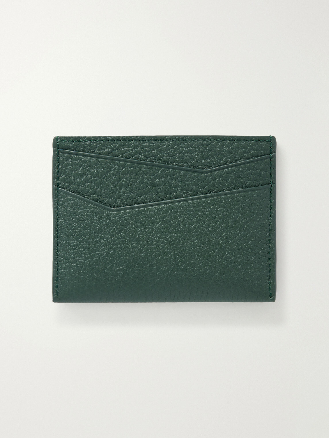 LOEWE - Puzzle Edge Anagram-Embossed Full-Grain Leather Cardholder - Green