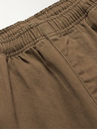 Stussy - Straight-Leg Cotton-Twill Trousers - Brown