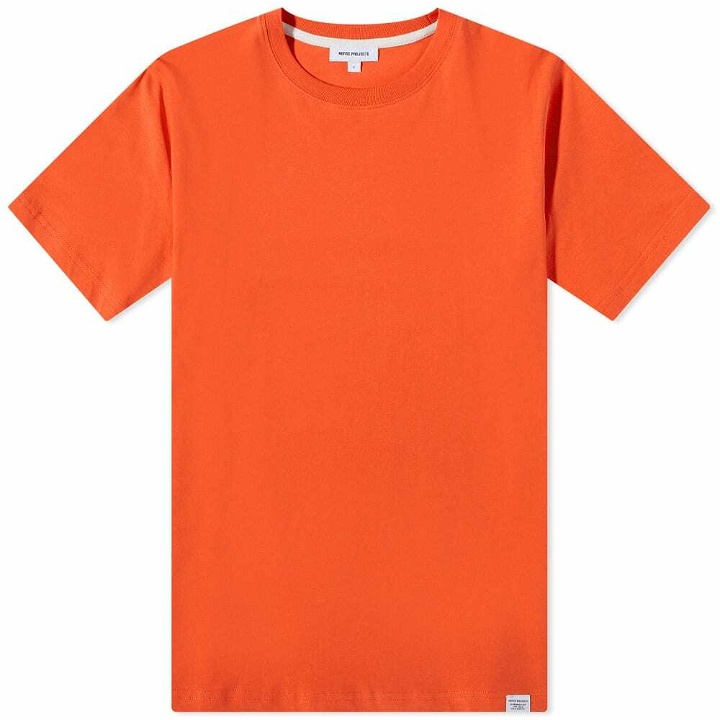 Photo: Norse Projects Men's Niels Standard T-Shirt in Rescue Orange