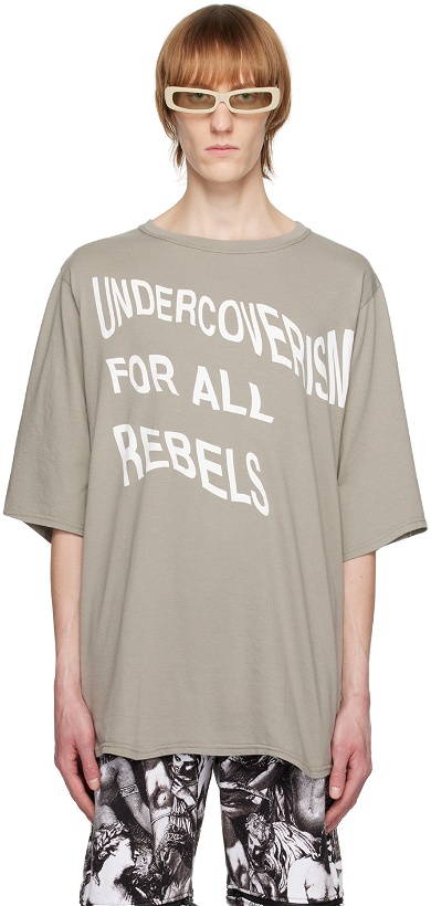 Photo: Undercoverism Gray 'For All Rebels' T-Shirt