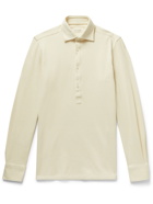 GIULIVA HERITAGE - Taddeo Waffle-Knit Cotton Polo Shirt - Neutrals
