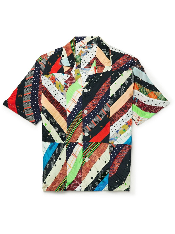 Photo: BODE - Camp-Collar Patchwork Woven Shirt - Multi