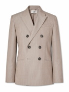 AMI PARIS - Double-Breasted Wool Blazer - Neutrals
