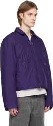 Acne Studios Purple Zip-Up Down Jacket
