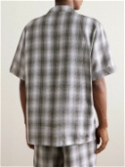 CDLP - Convertible-Collar Checked TENCEL™ Lyocell Poplin Pyjama Shirt - White