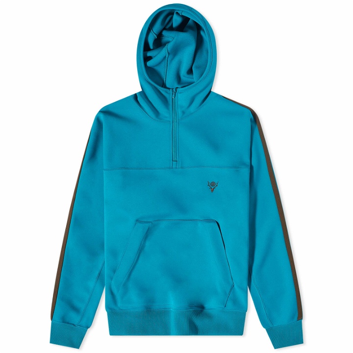 Photo: South2 West8 Men's Trainer Jacket in Turquoise