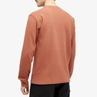 GR10K Men's Heavy Waffle Long Sleeve T-Shirt in Upupa Red