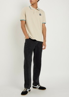 Sandbanks Logo Piqué Cotton Polo Shirt Beige