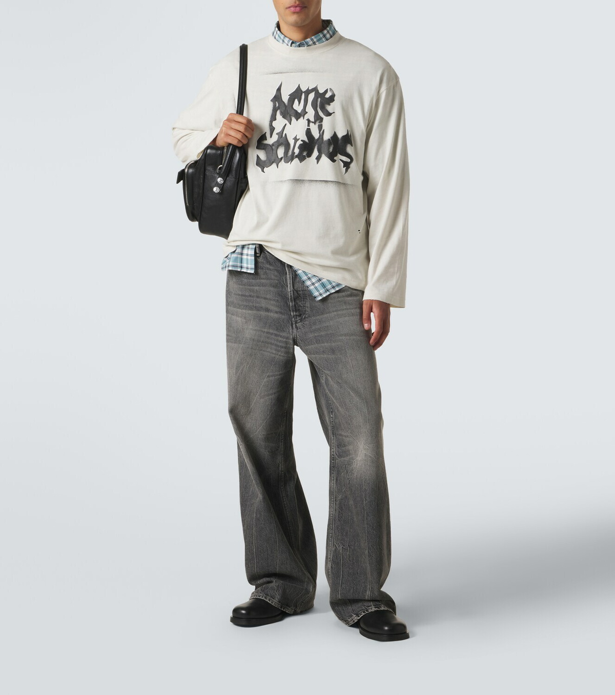 Acne Studios Logo cotton-blend jersey T-shirt
