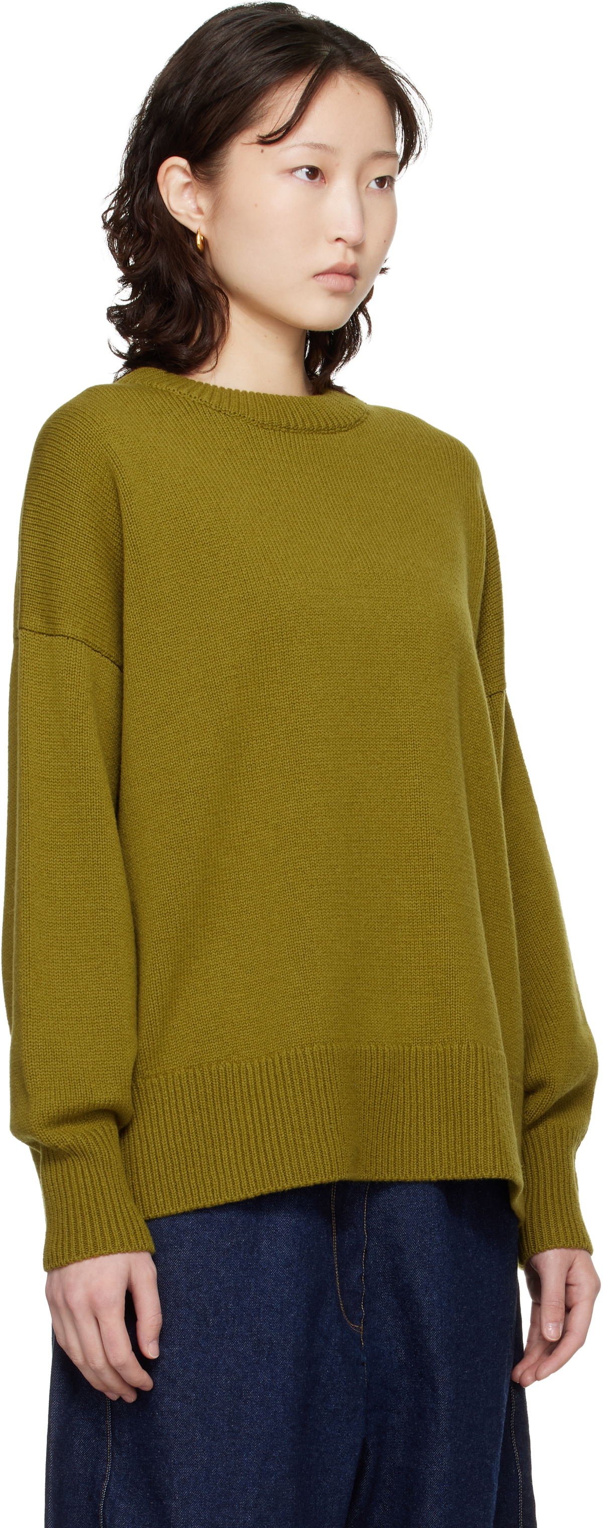 Cordera Green Merino Wool Oversized Sweater