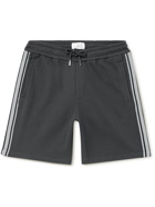 Mr P. - Striped Organic Cotton-Jersey Drawstring Shorts - Gray