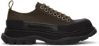 Alexander McQueen Khaki Tread Slick Low Sneaker