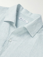 Loro Piana - Andre Garment-Dyed Striped Linen Shirt - Blue