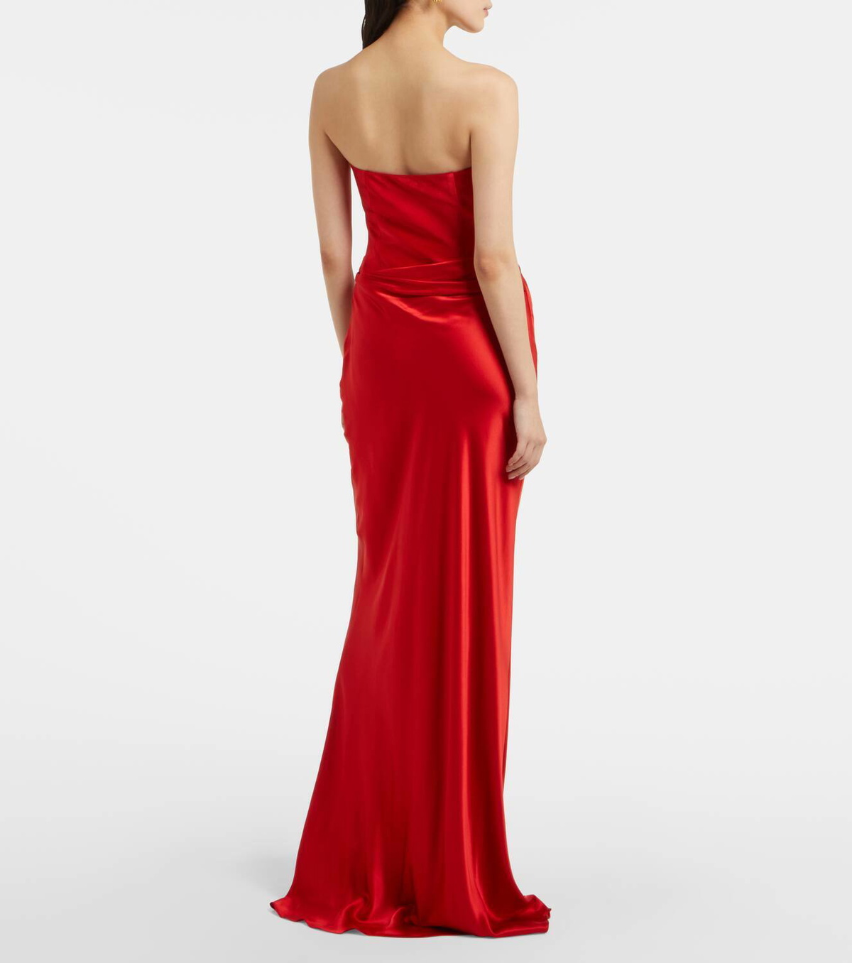 The Sei Draped silk satin corset gown