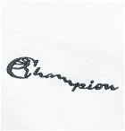 Todd Snyder Champion - Logo-Embroidered Colour-Block Loopback Cotton-Jersey Hoodie - Blue