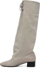 Paloma Wool Beige Victoria Canvas Tall Boots