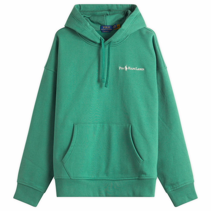 Photo: Polo Ralph Lauren Men's Embroidered Chest Logo Hoodie in Antique Green