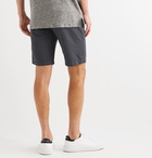 Officine Générale - Julian Slim-Fit Garment-Dyed Cotton and Linen-Blend Shorts - Blue