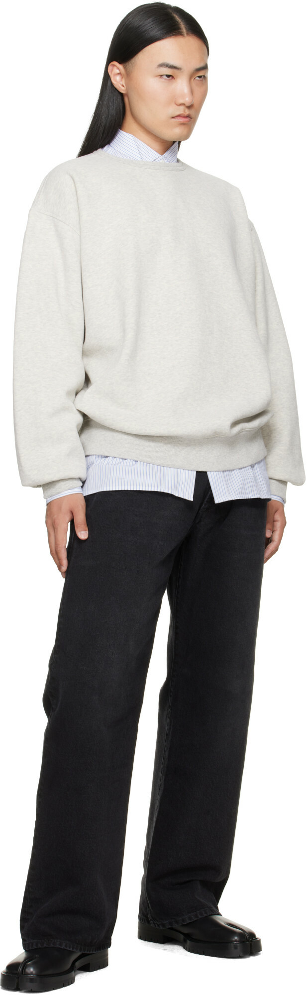 Maison Margiela Gray 4-Stitch Sweatshirt