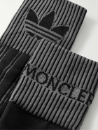 Moncler Genius - adidas Originals Logo-Jacquard Ribbed Recycled Stretch-Knit Socks - Black