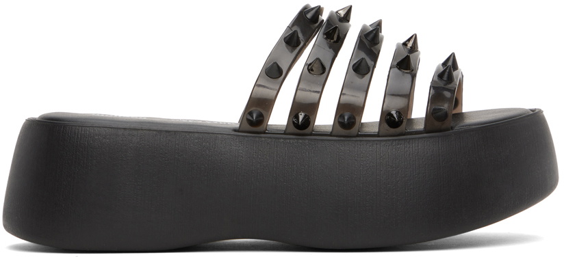Jean Paul Gaultier Black Melissa Edition 'The Becky Punk Love' Slides