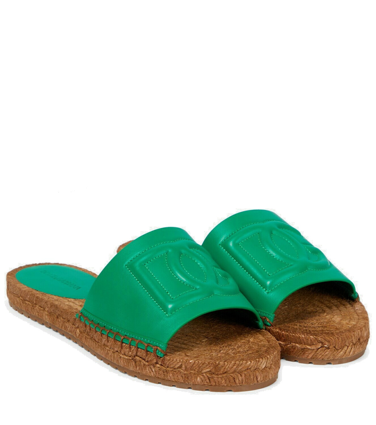 Photo: Dolce&Gabbana Logo leather espadrille sandals