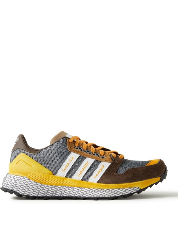 Photo: adidas Consortium - Human Made Questar Suede and Mesh Sneakers - Brown