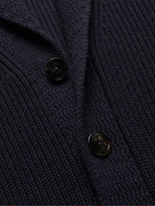 TOM FORD - Shawl-Collar Ribbed Cashmere Cardigan - Blue