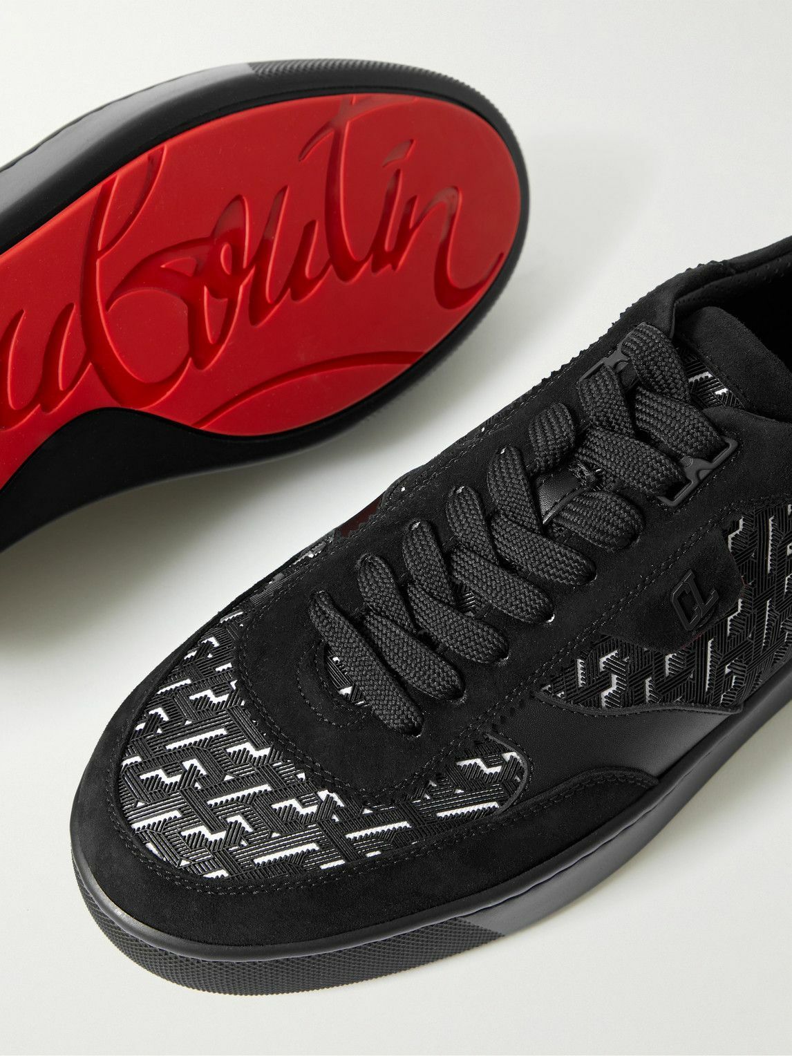 Christian Louboutin Happyrui スパイクスエードスニーカー 黒 □Christian Louboutin□Happyrui スパイク スエード スニーカー