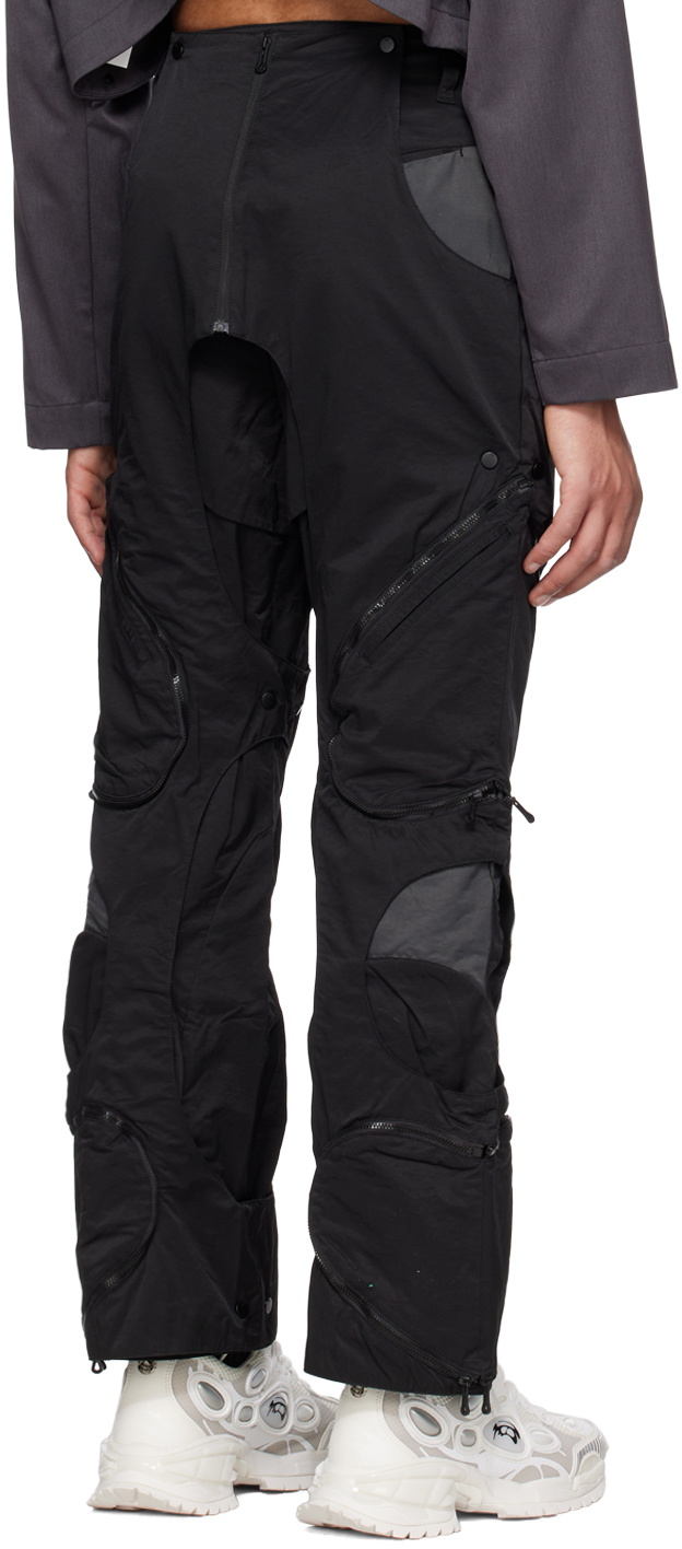 ænrmòus Black Articulated Disintegrable Trousers