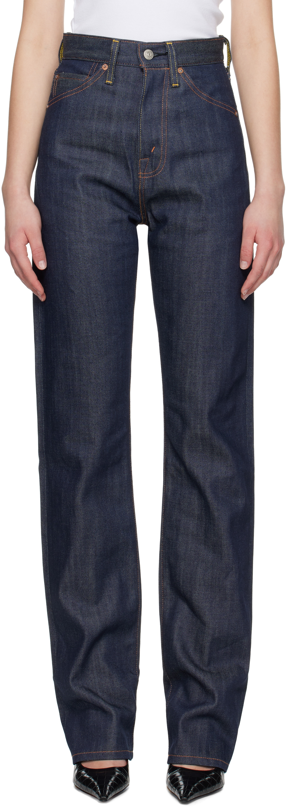 デニム・ジーパン LEVI'S DARK BLUE COTTON DENIM JEANS Levi's Dark Cotton Denim Jeans in Blue | Lyst