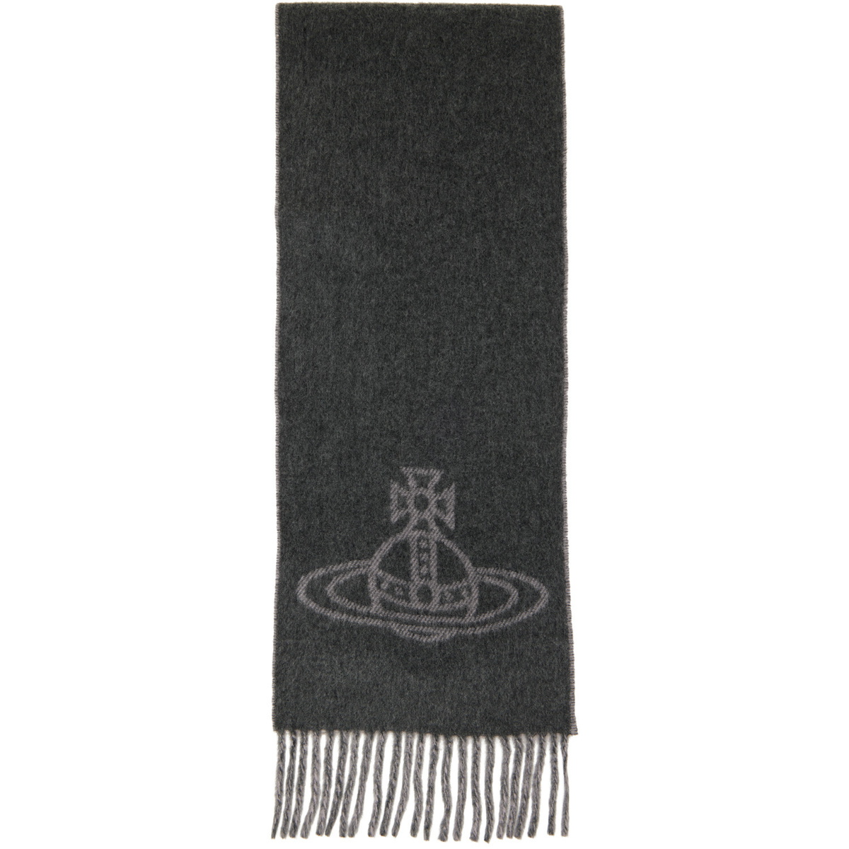 Vivienne Westwood Gray Double Face Scarf