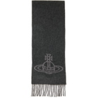 Vivienne Westwood Gray Double Face Scarf