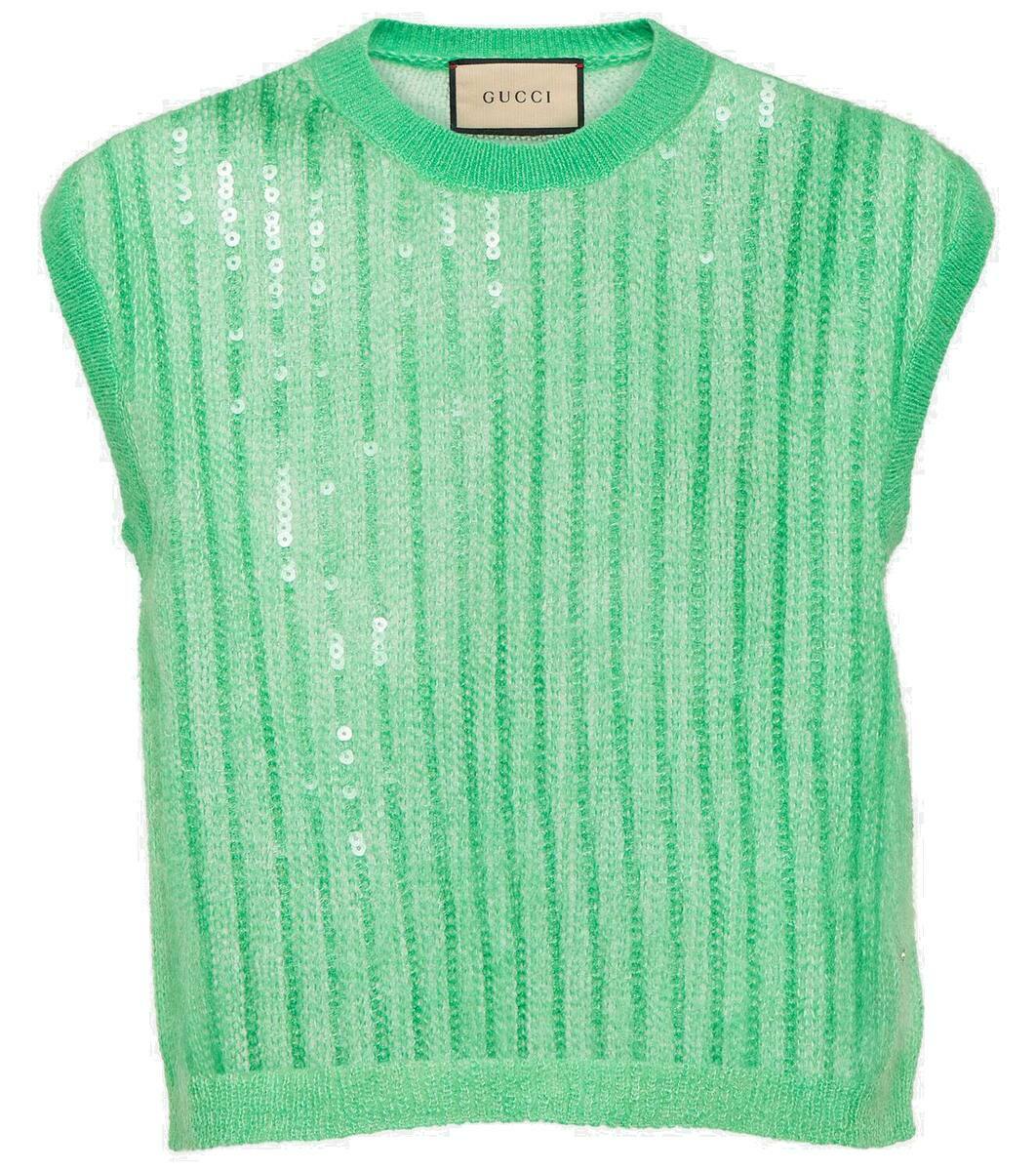 【関税込み】gucci Elegant mohair set Gucci Mohair, silk, and wool top Gucci