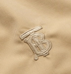 Burberry - Logo-Embroidered Cotton-Twill Bomber Jacket - Beige